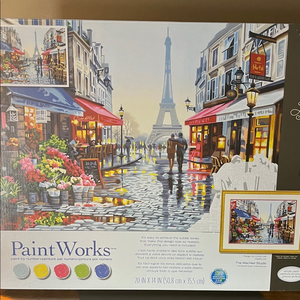 Paris Street Scene Art Kit Paint by numbers